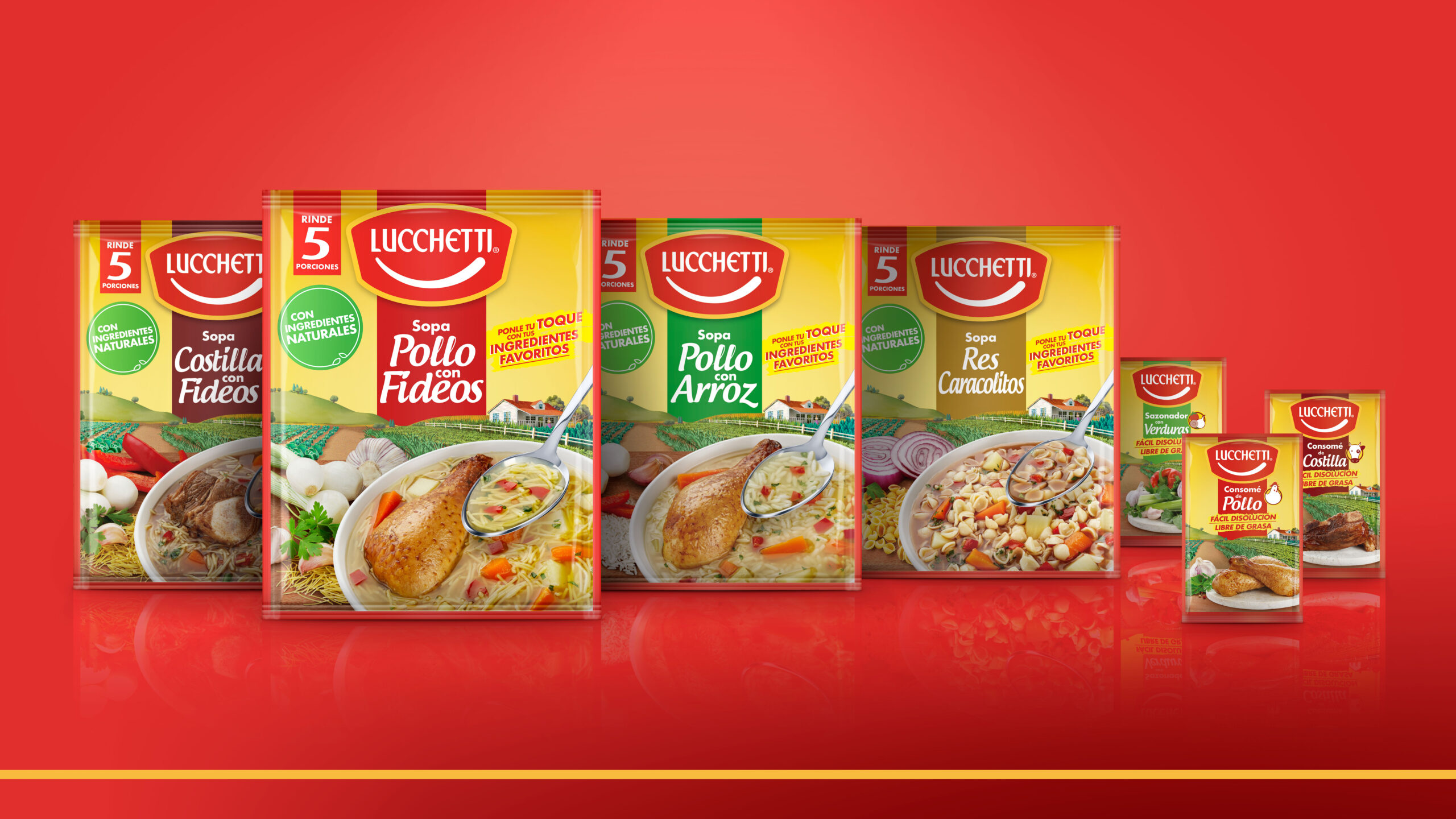 Sopas y consomés instantáneos LUCCHETTI®